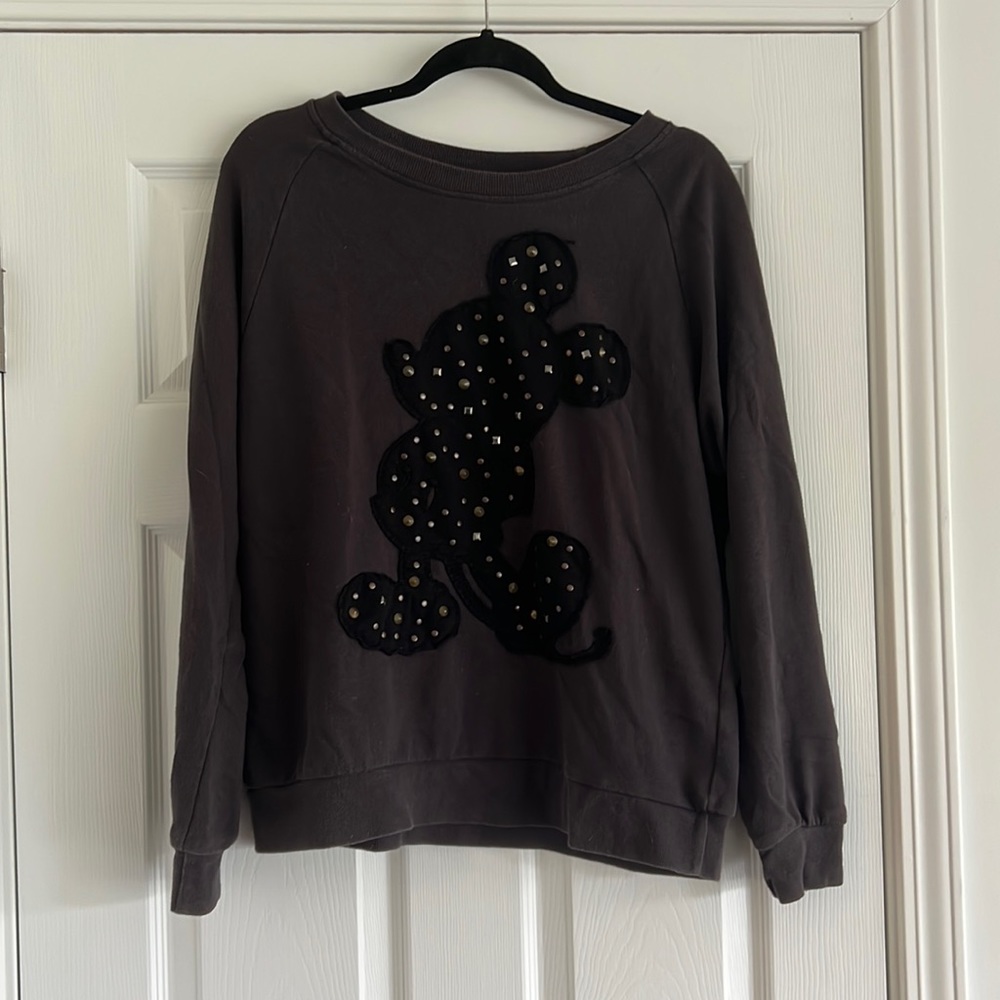 Disney Black Mickey Mouse Sweatshirt Large